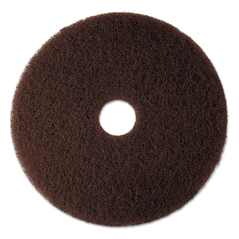 3M Low-Speed High Productivity Floor Pad 7100, 20" Diameter, Brown, 5/Carton