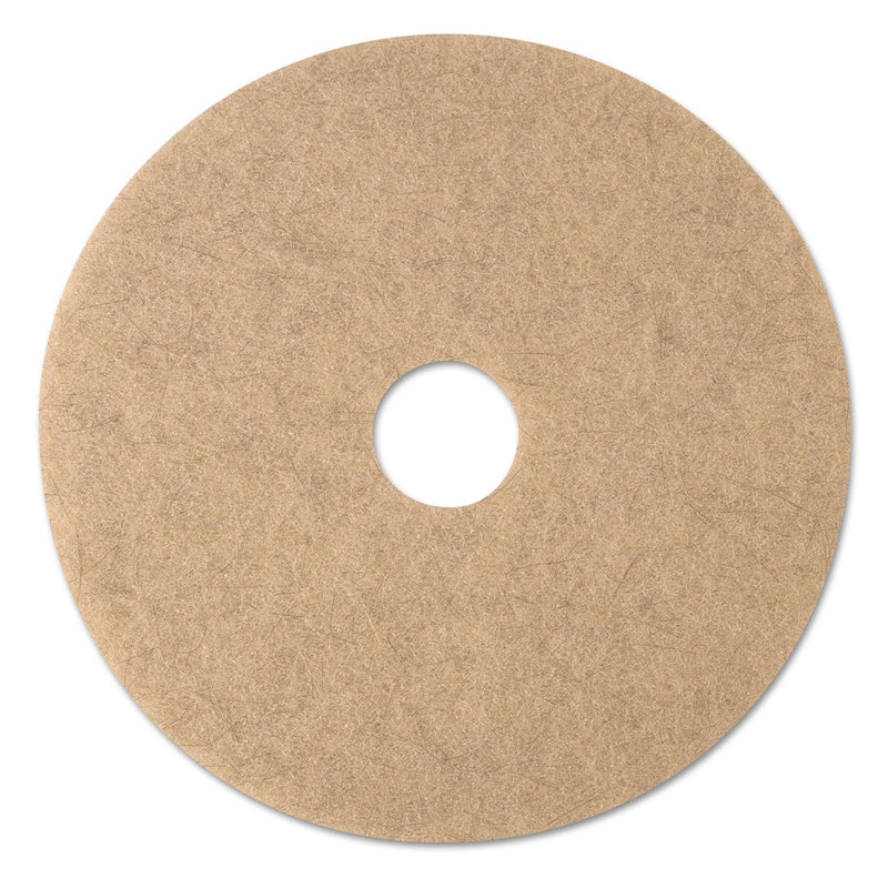 3M Ultra High-Speed Natural Blend Floor Burnishing Pads 3500, 20" Diameter, Tan, 5/Carton