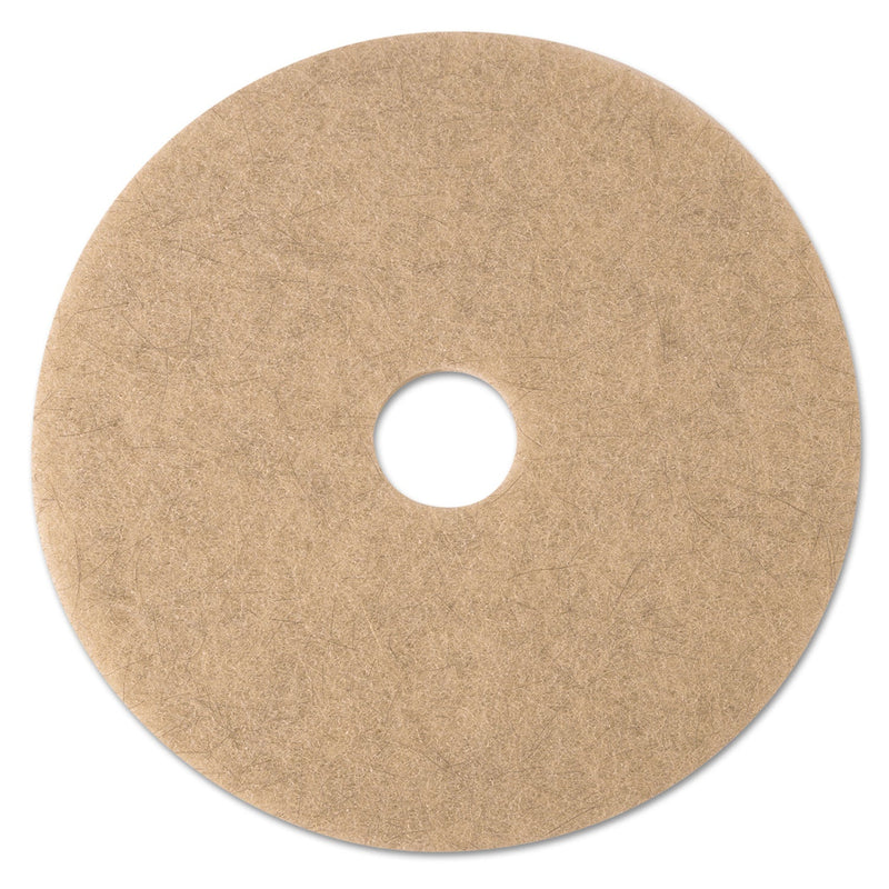 3M Ultra High-Speed Natural Blend Floor Burnishing Pads 3500, 21" Diameter, Tan, 5/Carton