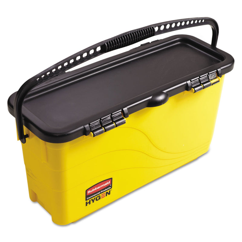 Rubbermaid HYGEN Top Down Charging Bucket, Yellow/Black