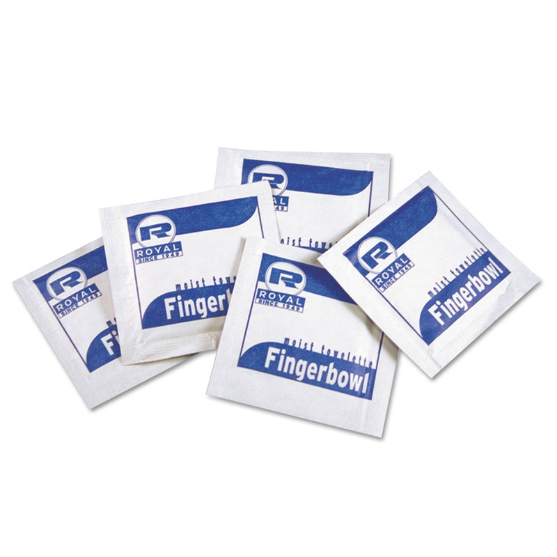 AmerCareRoyal Moist Towelettes, Individually Wrapped, 4 x 6, Lemon Scent, 1,000/Carton