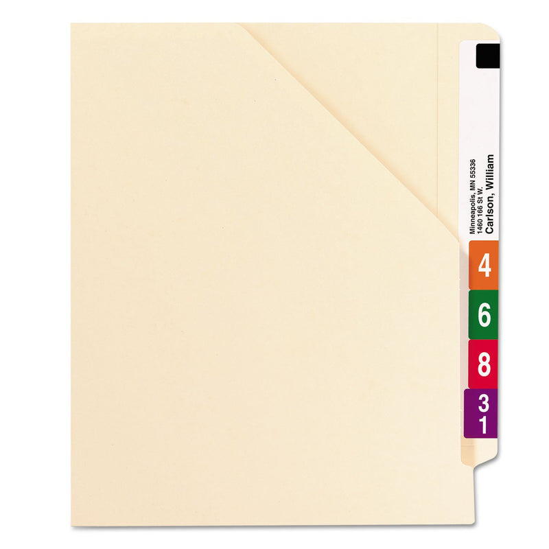 Smead End Tab Jackets with Reinforced Tabs, Straight Tab, Letter Size, 11-pt Manila, 100/Box