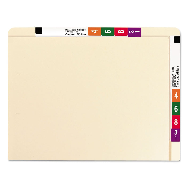 Smead Heavyweight Manila End Tab Conversion File Folders, Straight Tabs, Letter Size, 0.75" Expansion, Manila, 100/Box