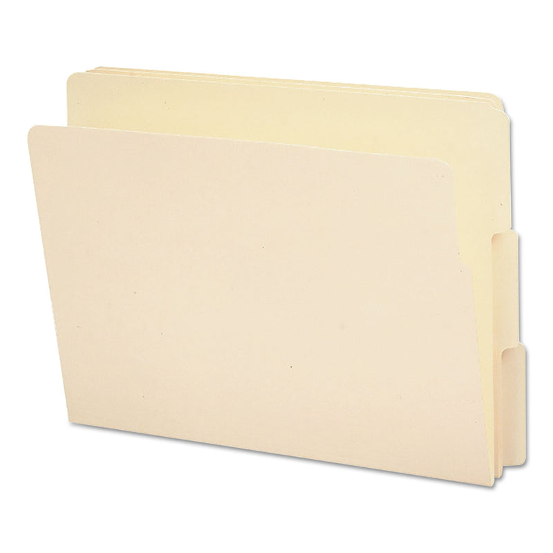 Smead End Tab File Folder, 1/3-Cut Tabs: Assorted, Letter Size, 0.75" Expansion, Manila, 100/Box