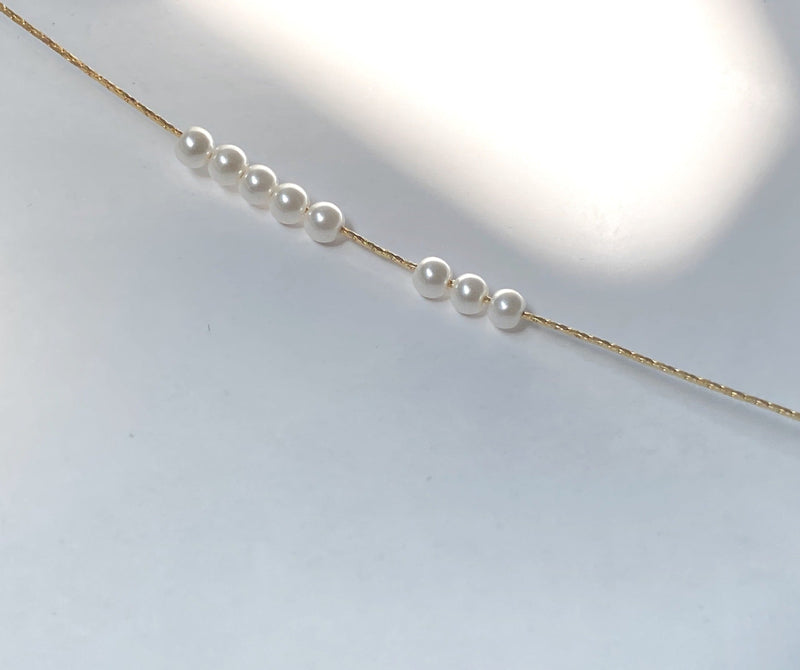 White Baroque Pearl Chain Necklace