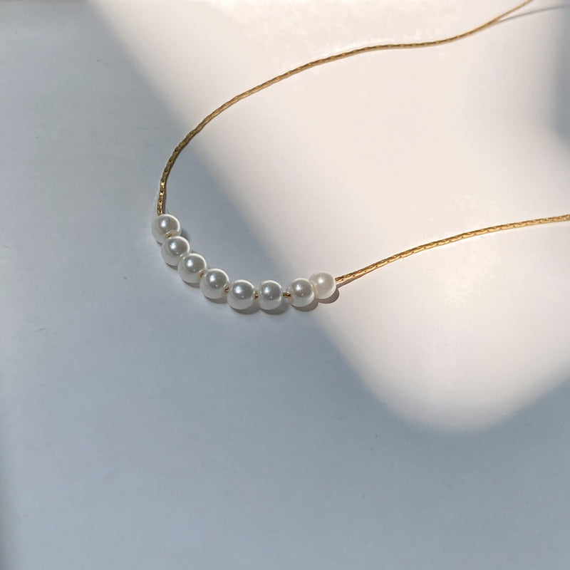 White Baroque Pearl Chain Necklace