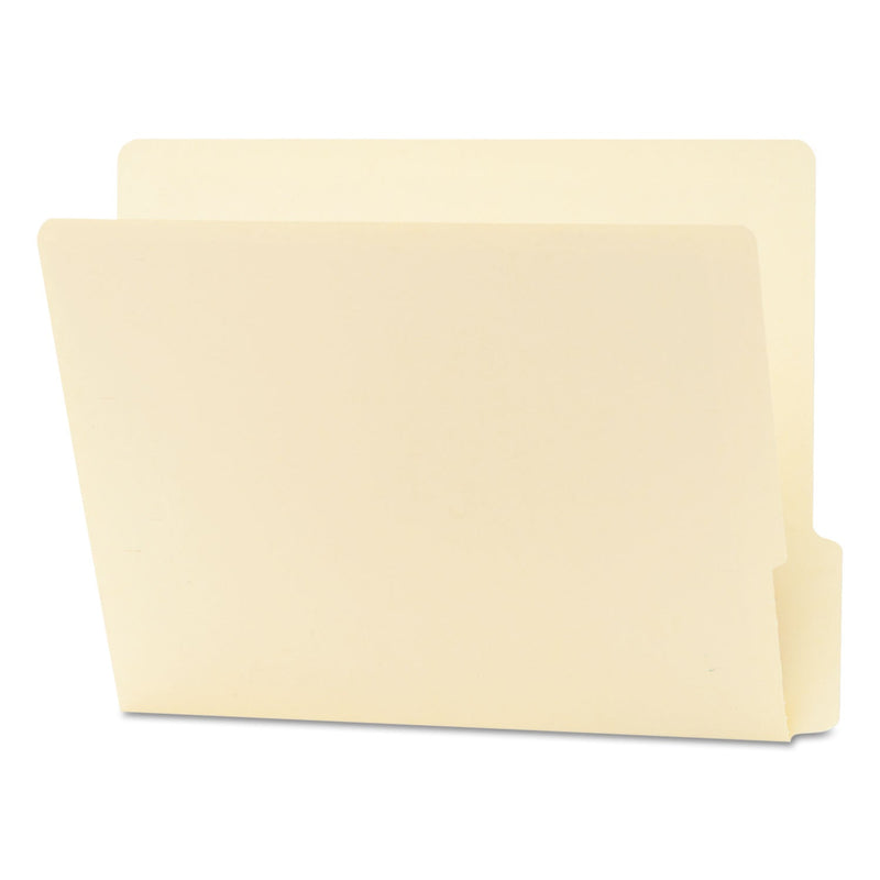 Smead Heavyweight Manila End Tab Folders, 9" High Front, 1/3-Cut Tabs: Bottom, Letter Size, 0.75" Expansion, Manila, 100/Box