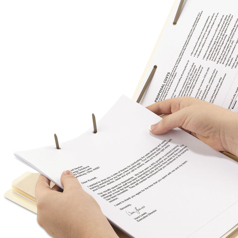 Smead Manila End Tab Classification Folders, 2 Dividers, Letter Size, Manila, 10/Box