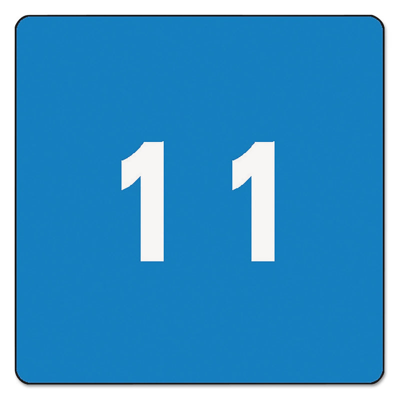 Smead Numerical End Tab File Folder Labels, 1, 1.5 x 1.5, Light Blue, 250/Roll