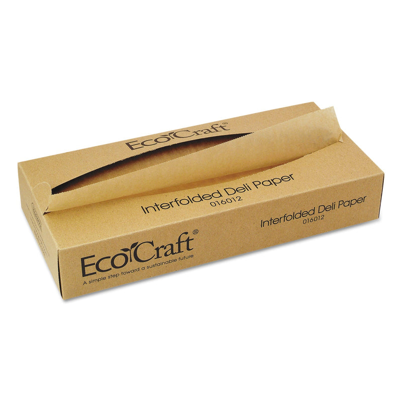 Bagcraft EcoCraft Interfolded Soy Wax Deli Sheets, 12 x 10.75, 500/Box, 12 Boxes/Carton