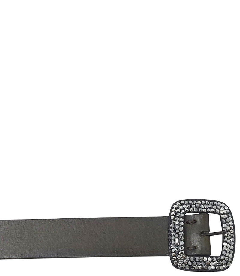 Dk Green Leather Belt