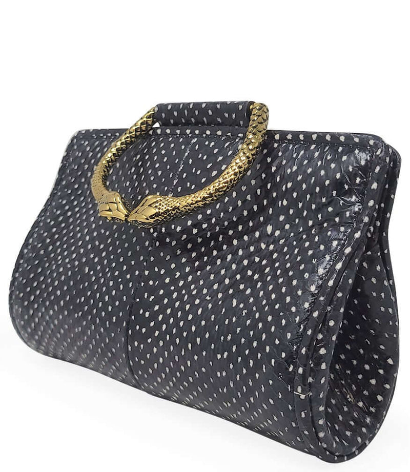 Watersnake Mini Clutch W/ Snake Handle
