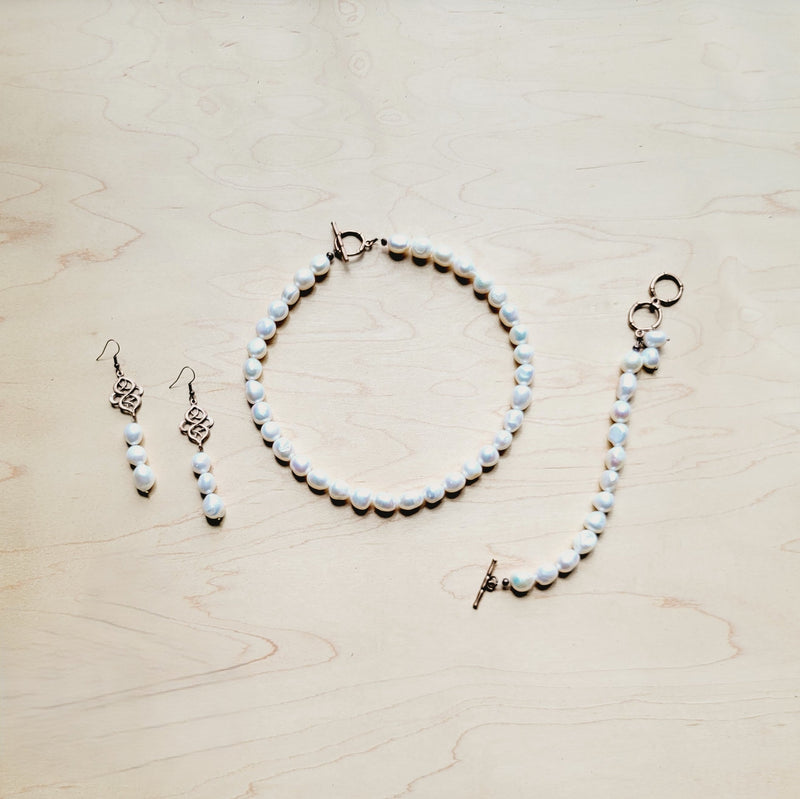 Genuine Freshwater Pearl Collar Necklace Wedding Collection 258g