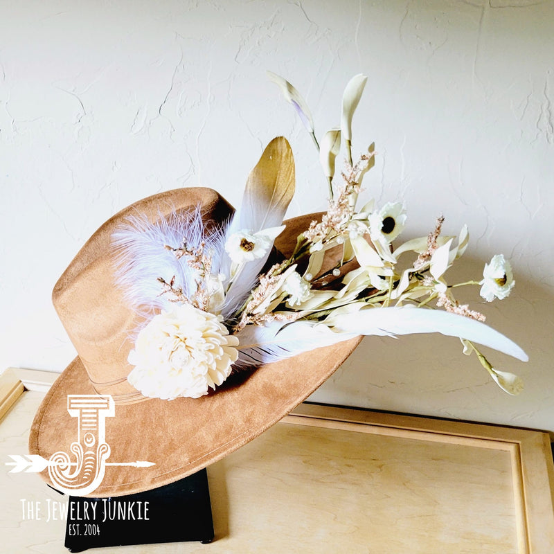 Boho Western Wedding Floral Bridal Hat Band Only 984v
