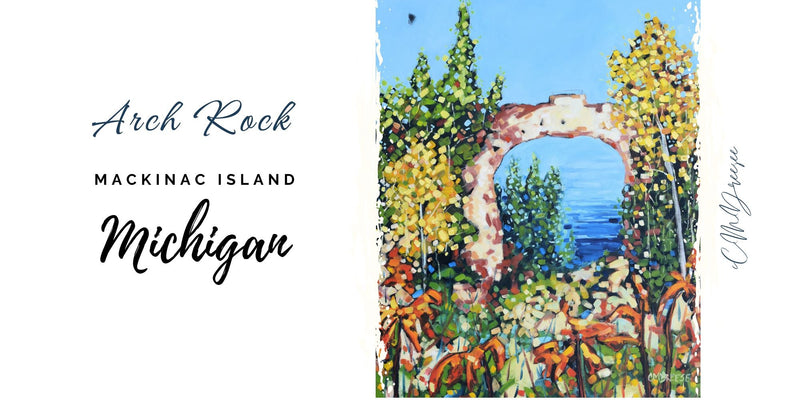 Drinkware - Arch Rock Mackinac Island.