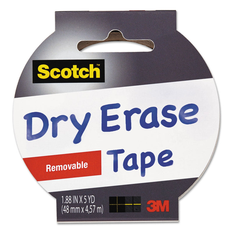 Scotch Dry Erase Tape, 3" Core, 1.88" x 5 yds, White