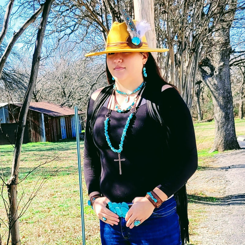 Medium Turquoise Slab Belt Buckle 901a