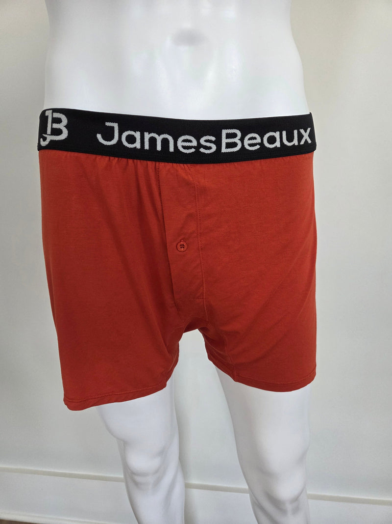Men's Orange 95% Viscose from Bamboo Boxer Shorts