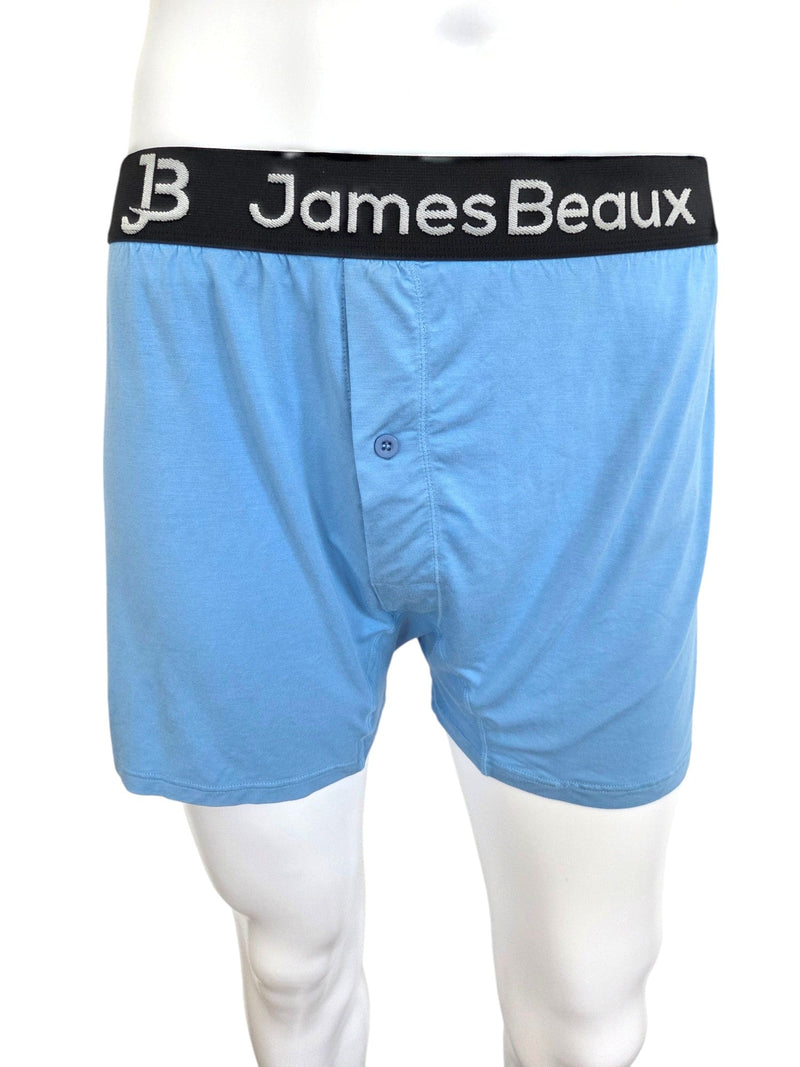 Men's Heather Blue 95% Viscose from Bamboo Boxer Shorts