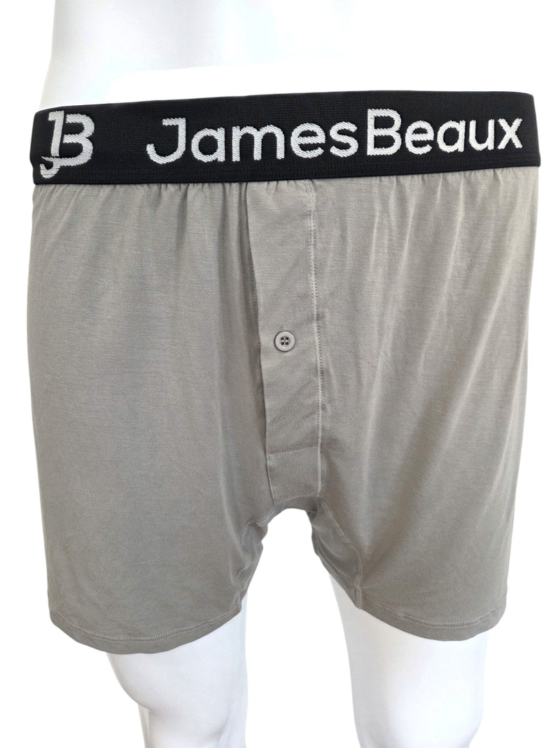 Men's Gray 95% Viscose from Bamboo Boxer Shorts