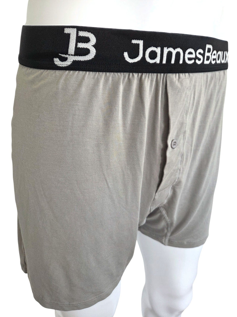 Men's Gray 95% Viscose from Bamboo Boxer Shorts