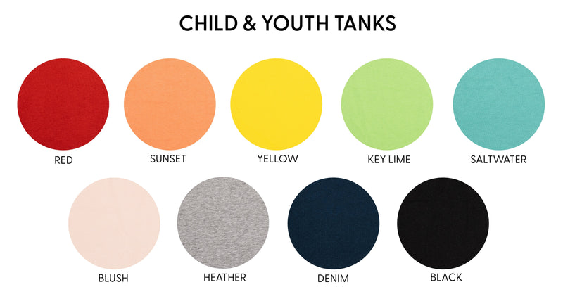 Embroidered Child TANK - 4 Shells In A Row