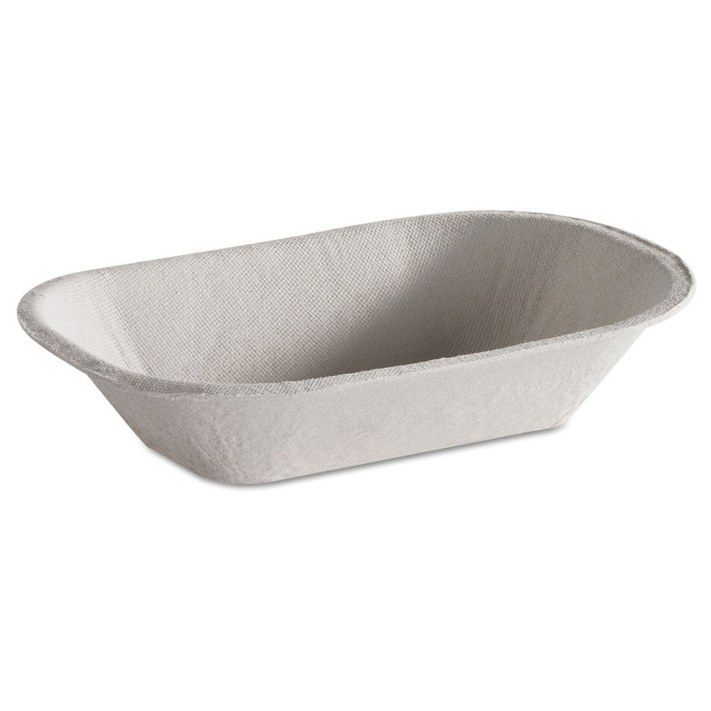 Chinet Savaday Molded Fiber Food Tray, 1-Compartment, 4 x 6, Beige, Paper, 250/Bag, 4 Bags/Carton