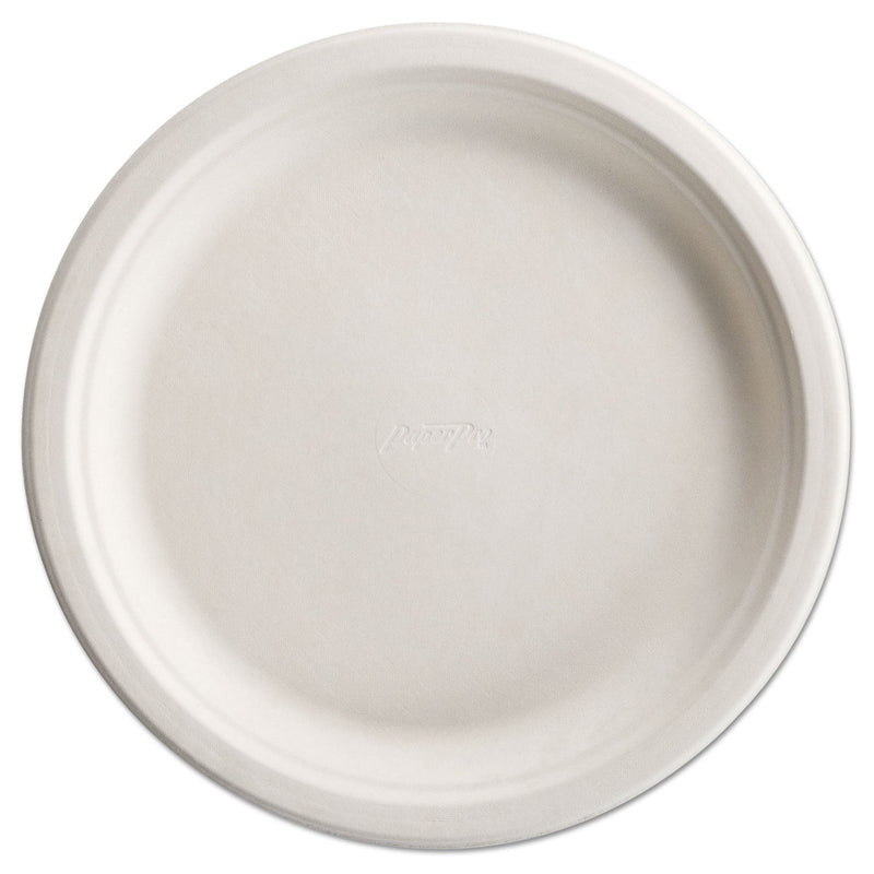 Chinet PaperPro Naturals Fiber Dinnerware, Plate, 10.5" dia, Natural, 125/Pack, 4 Packs/Carton
