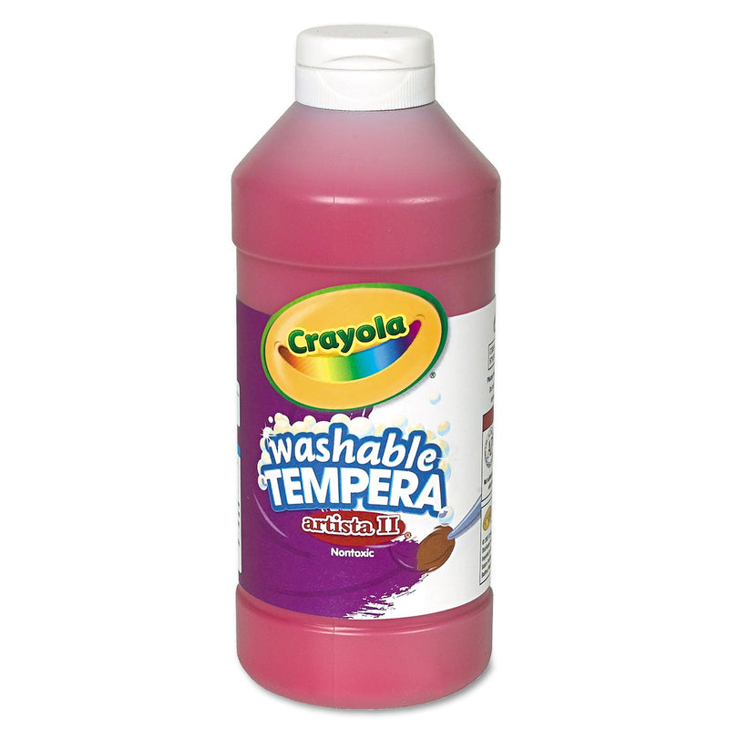 Crayola Artista II Washable Tempera Paint, Red, 16 oz Bottle