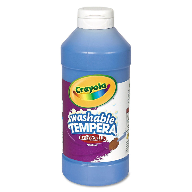 Crayola Artista II Washable Tempera Paint, Blue, 16 oz Bottle