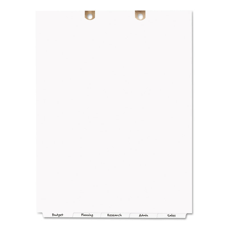 Avery Write and Erase Tab Dividers for Classification Folders, Narrow Bottom Tab, 5-Tab, 11 x 8.5, 1 Set