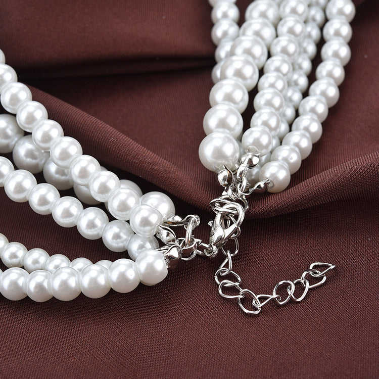 Fashion Jewelry Big Pearl Necklace Layered Jewelry for Women