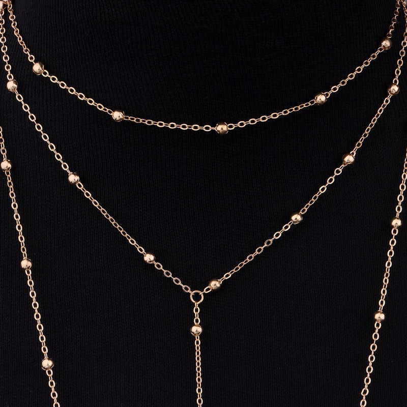 Bikini Bra Body Chains Women Body Round Beads Chain