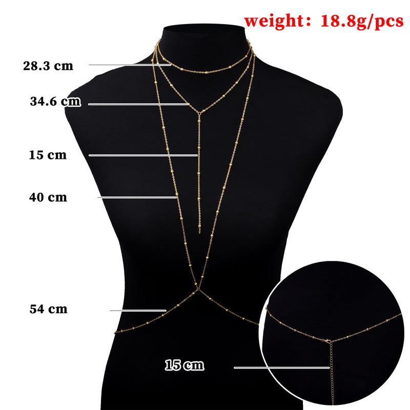 Bikini Bra Body Chains Women Body Round Beads Chain