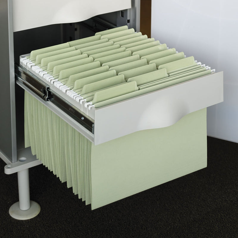 Smead Erasable FasTab Hanging Folders, Letter Size, 1/3-Cut Tabs, Moss, 20/Box