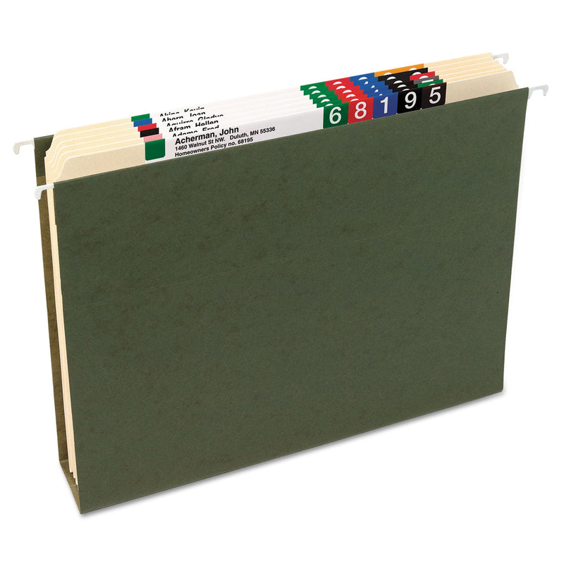 Smead Box Bottom Hanging File Folders, 1" Capacity, Letter Size, Standard Green, 25/Box