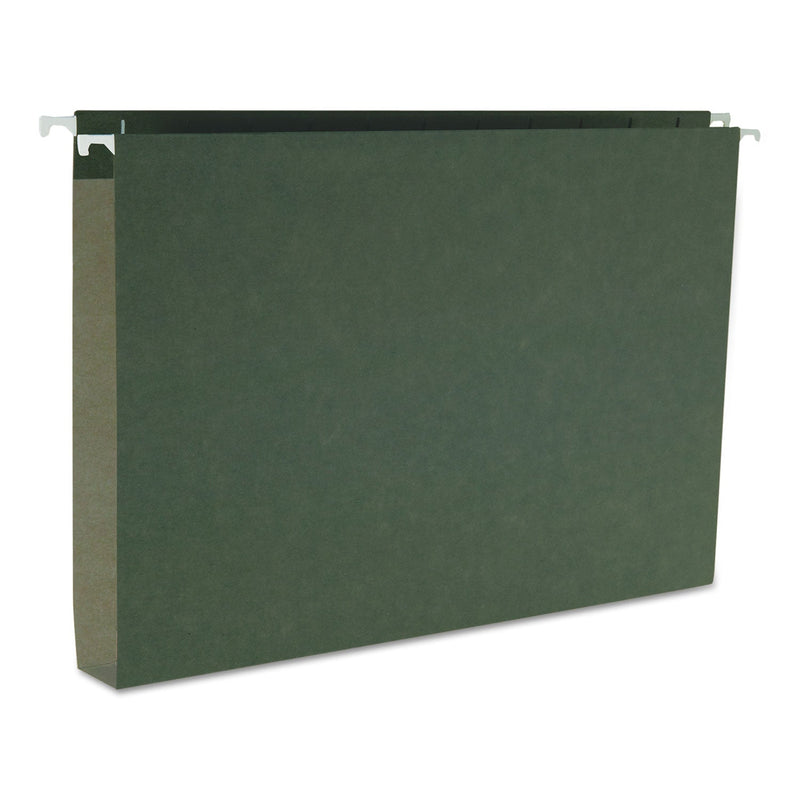 Smead Box Bottom Hanging File Folders, 1" Capacity, Legal Size, Standard Green, 25/Box