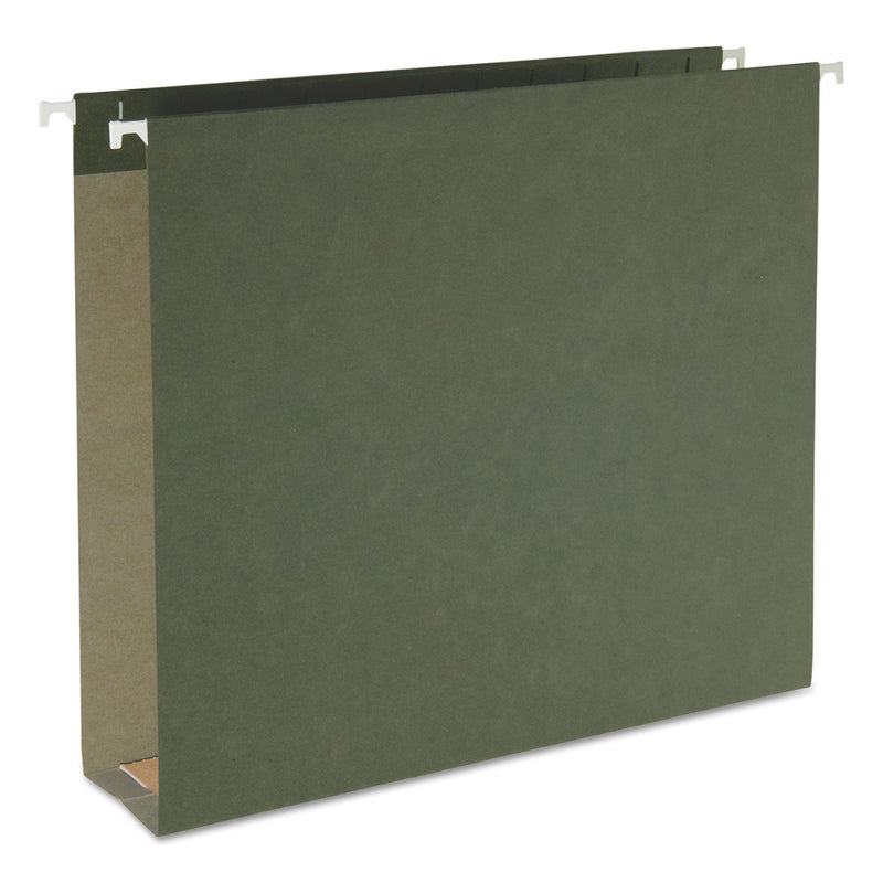 Smead Box Bottom Hanging File Folders, 2" Capacity, Letter Size, Standard Green, 25/Box
