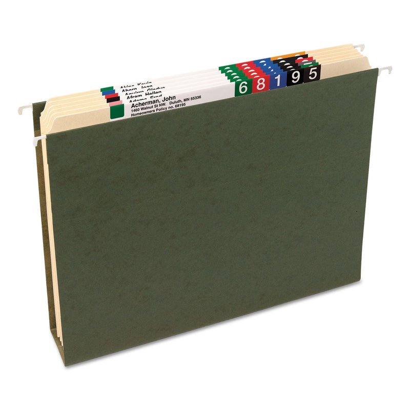 Smead Box Bottom Hanging File Folders, 2" Capacity, Legal Size, Standard Green, 25/Box