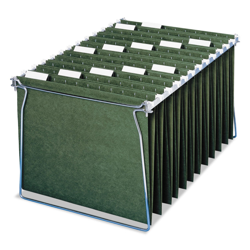 Smead 100% Recycled Hanging File Folders, Letter Size, 1/5-Cut Tabs, Standard Green, 25/Box