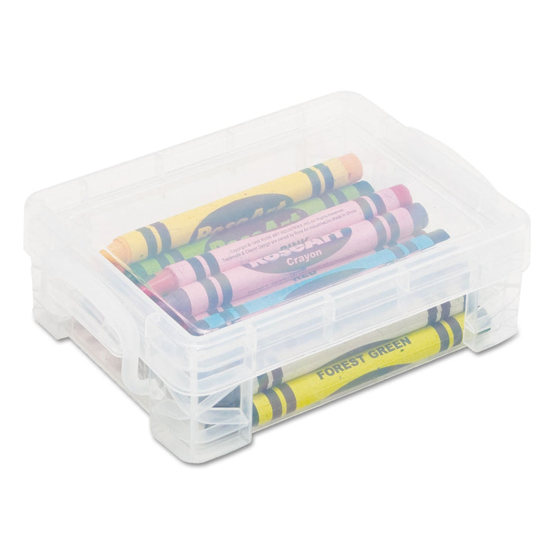 Advantus Super Stacker Crayon Box, Plastic, 4.75 x 3.5 x 1.6, Clear