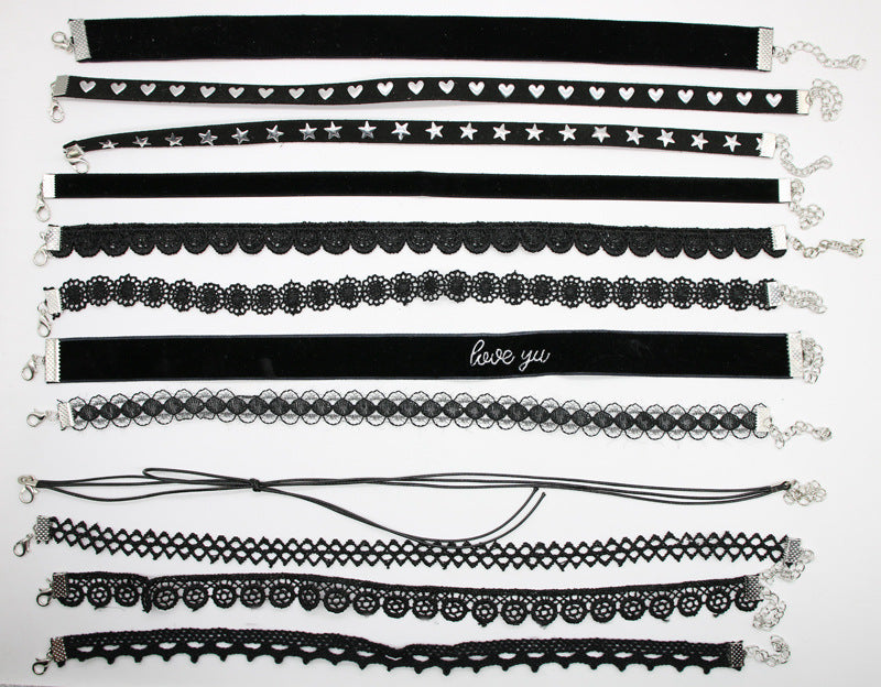 Flower Velvet Choker Necklaces Women Punk Style