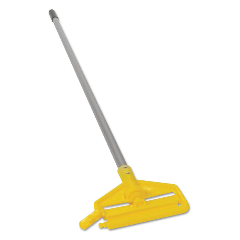 Rubbermaid Invader Aluminum Side-Gate Wet-Mop Handle, 1" dia x 60", Gray/Yellow