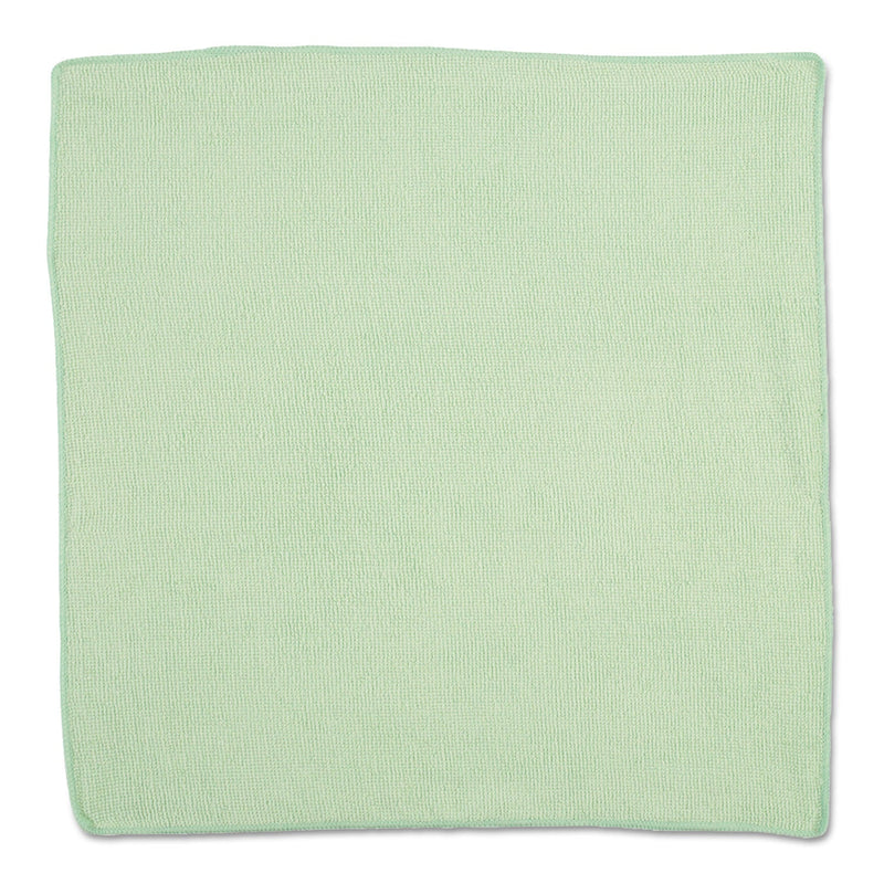 Rubbermaid Microfiber Cleaning Cloths, 16 x 16, Green, 24/Pack