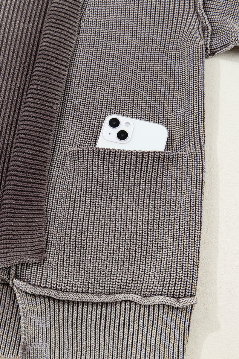 Sunny Patchwork Knit Open Sweater