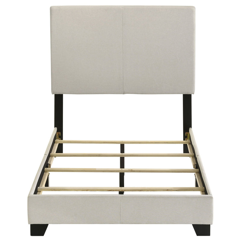 Dorian Fabric Upholstered Twin Panel Bed Cream