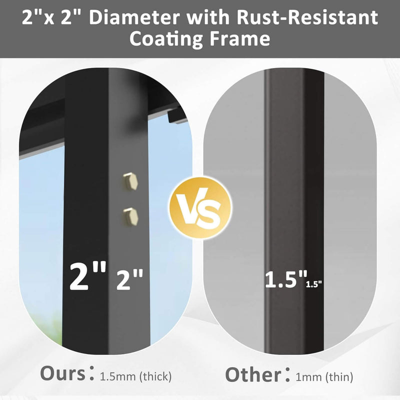 [20X20FT] Alora Heavy Duty Extra Large 2 Car Metal Carport Kit For Cars, Boats, And Trucks (SAK46135)