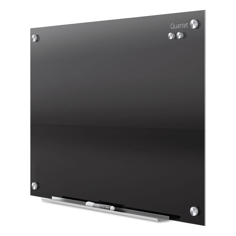 Quartet Infinity Black Glass Magnetic Marker Board, 48 x 36
