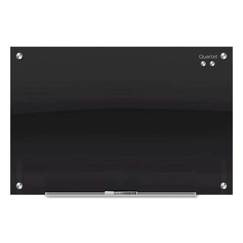 Quartet Infinity Black Glass Magnetic Marker Board, 72 x 48