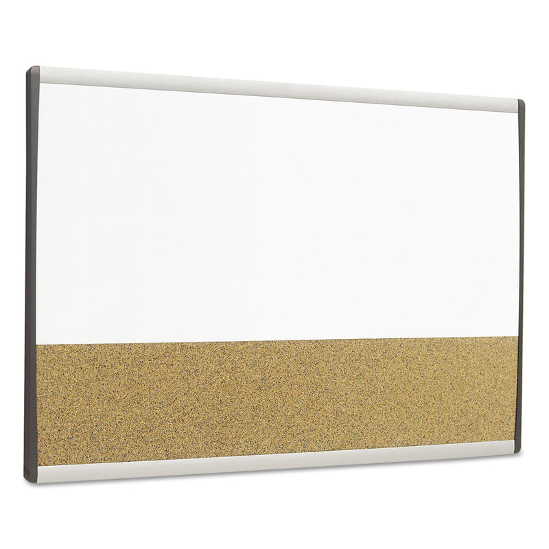 Quartet Magnetic Dry-Erase/Cork Board, 18 x 30, White Surface, Silver Aluminum Frame